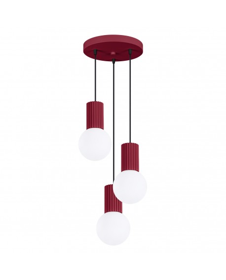 Lampa wisząca HALO 3P burgund Sollux SL.1750