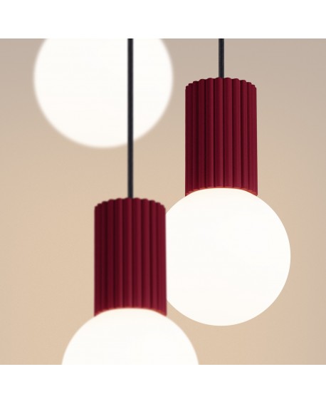 Lampa wisząca HALO 3P burgund Sollux SL.1750