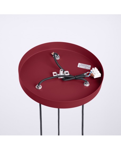Lampa wisząca HALO 3P burgund Sollux SL.1750