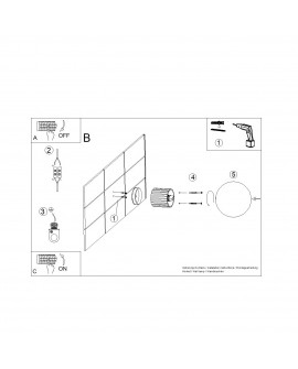 Kinkiet HALO brzoskwiniowy IP44 Sollux SL.1752
