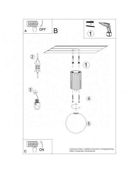 Plafon HALO brzoskwiniowy IP44 Sollux SL.1753