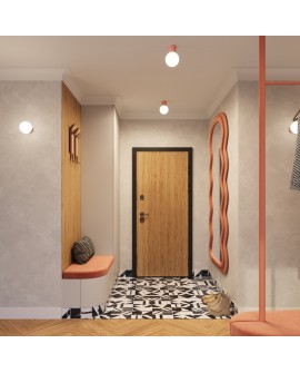 Plafon HALO brzoskwiniowy IP44 Sollux SL.1753