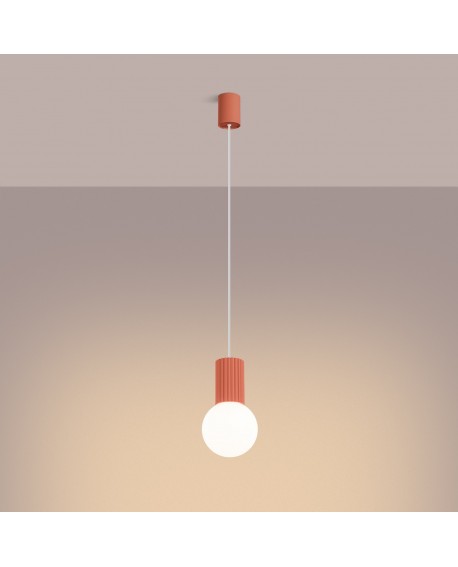 Lampa wisząca HALO 1 brzoskwiniowa Sollux SL.1754