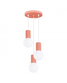 Lampa wisząca HALO 3P brzoskwiniowa Sollux SL.1755