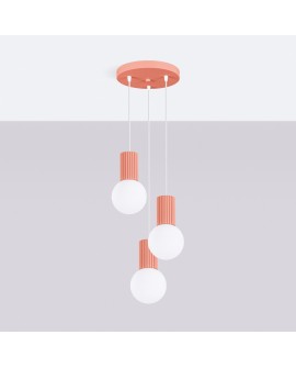 Lampa wisząca HALO 3P brzoskwiniowa Sollux SL.1755