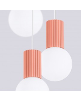 Lampa wisząca HALO 3P brzoskwiniowa Sollux SL.1755