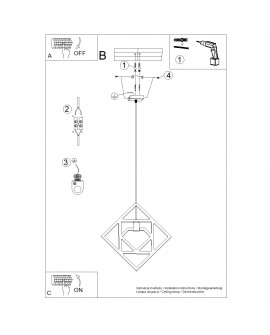 Lampa wisząca CARO Sollux SL.1757