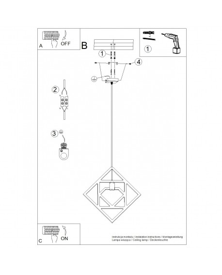 Lampa wisząca CARO Sollux SL.1757