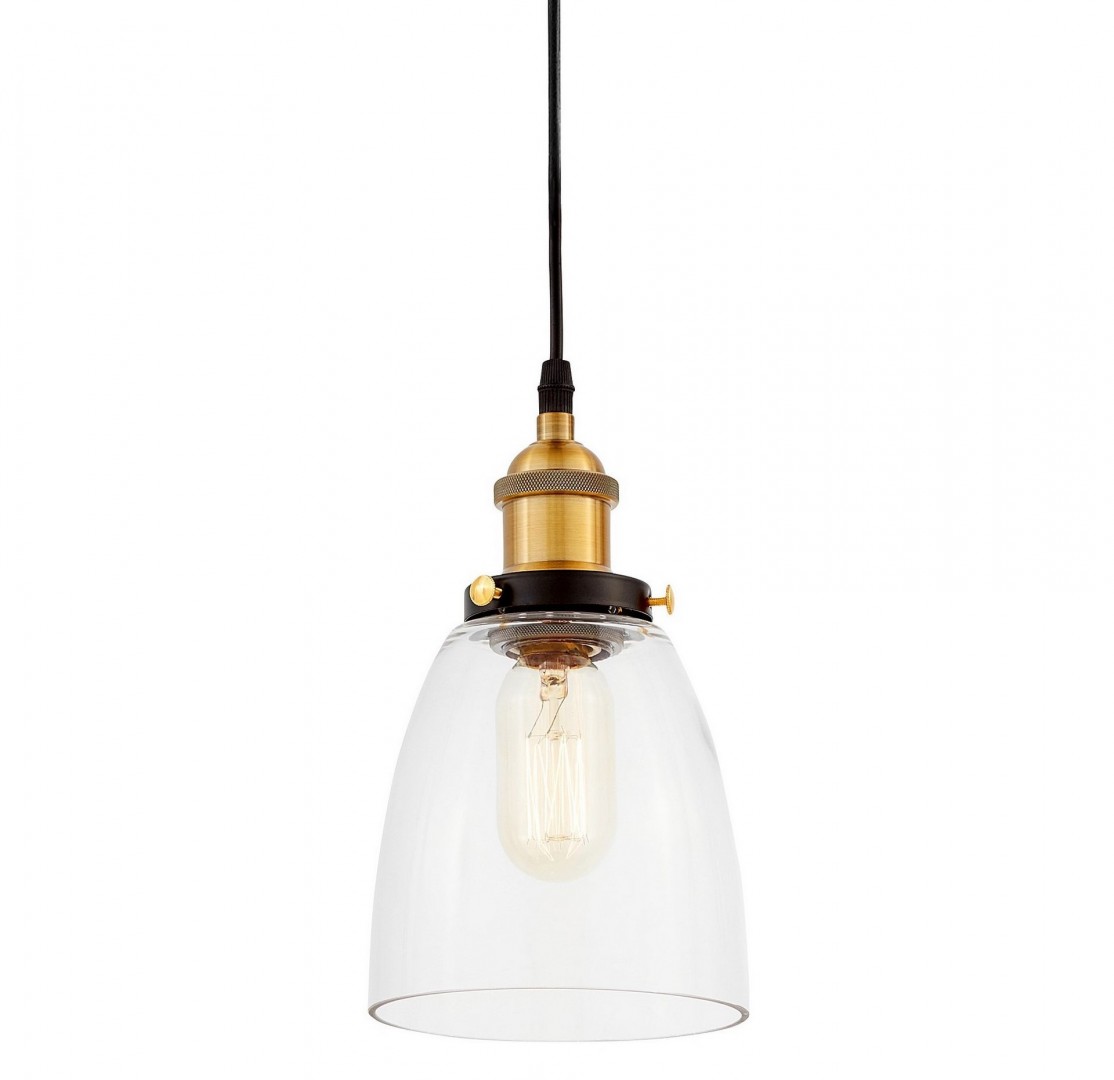 lampa wisząca loft fabi w1 lumina deco złota oprawa szklany klosz
