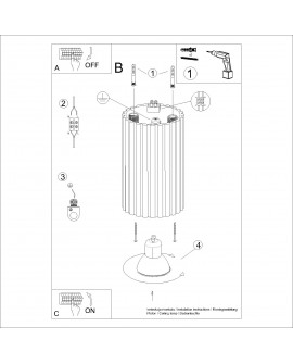 Plafon KARBON 10 taupe Sollux SL.1758