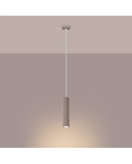 Lampa wisząca KARBON 1 taupe Sollux SL.1759