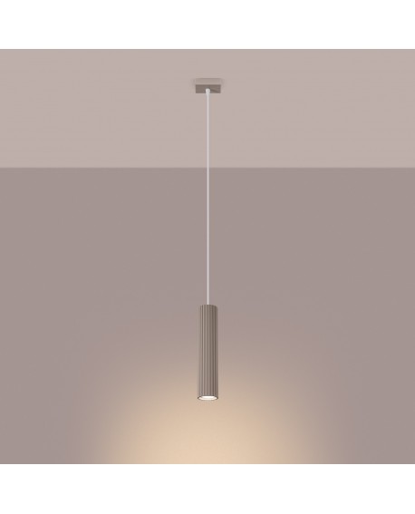 Lampa wisząca KARBON 1 taupe Sollux SL.1759