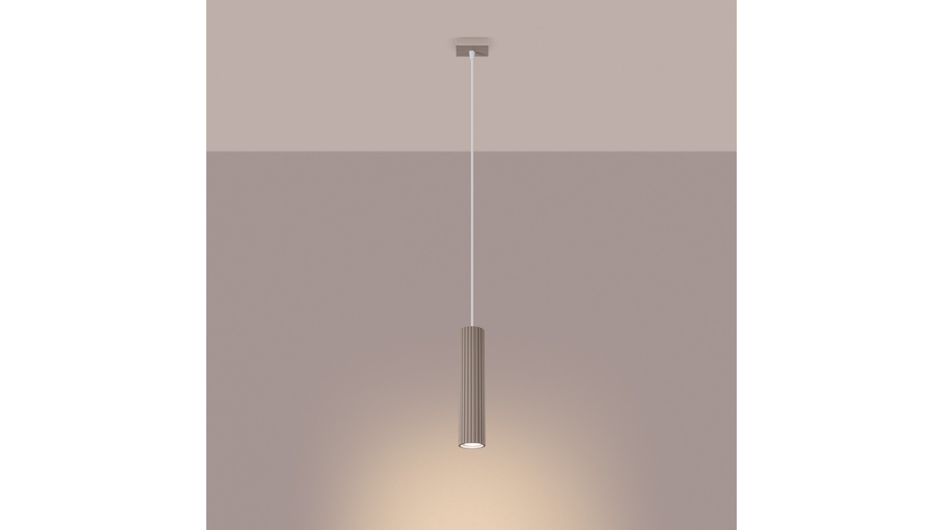 Lampa wisząca KARBON 1 taupe Sollux SL.1759