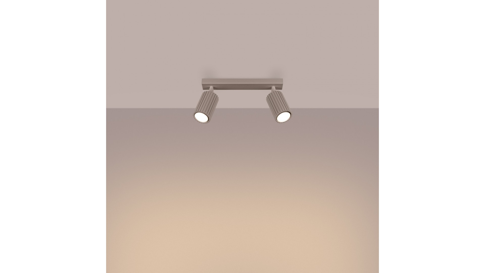 Plafon KARBON 2 taupe Sollux SL.1763
