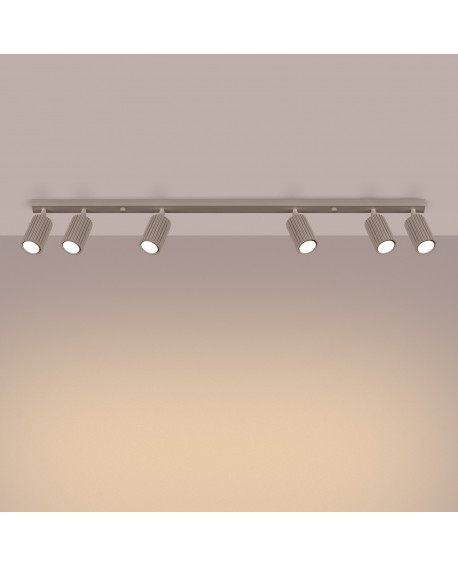 Plafon KARBON 6L taupe Sollux SL.1766