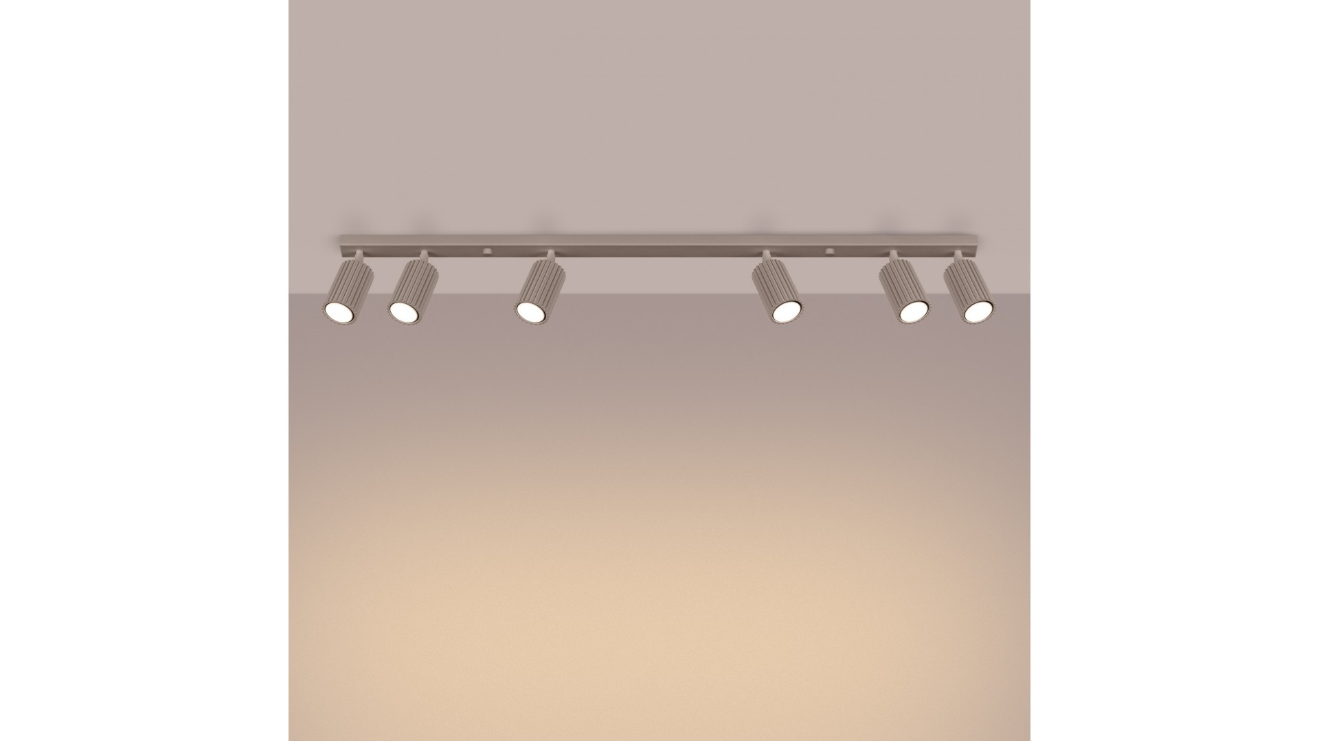 Plafon KARBON 6L taupe Sollux SL.1766