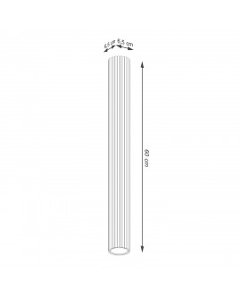 Plafon KARBON 60 taupe Sollux SL.1767