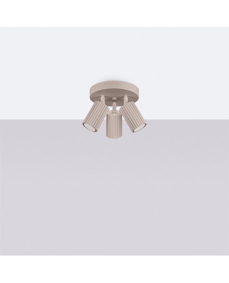 Plafon KARBON 3P taupe Sollux SL.1768