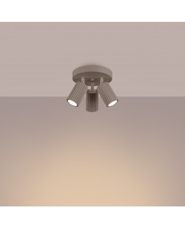 Plafon KARBON 3P taupe Sollux SL.1768