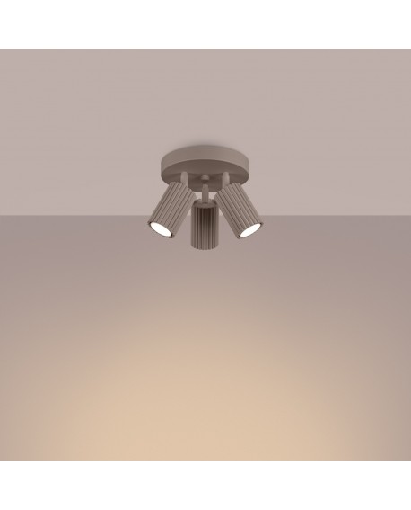 Plafon KARBON 3P taupe Sollux SL.1768