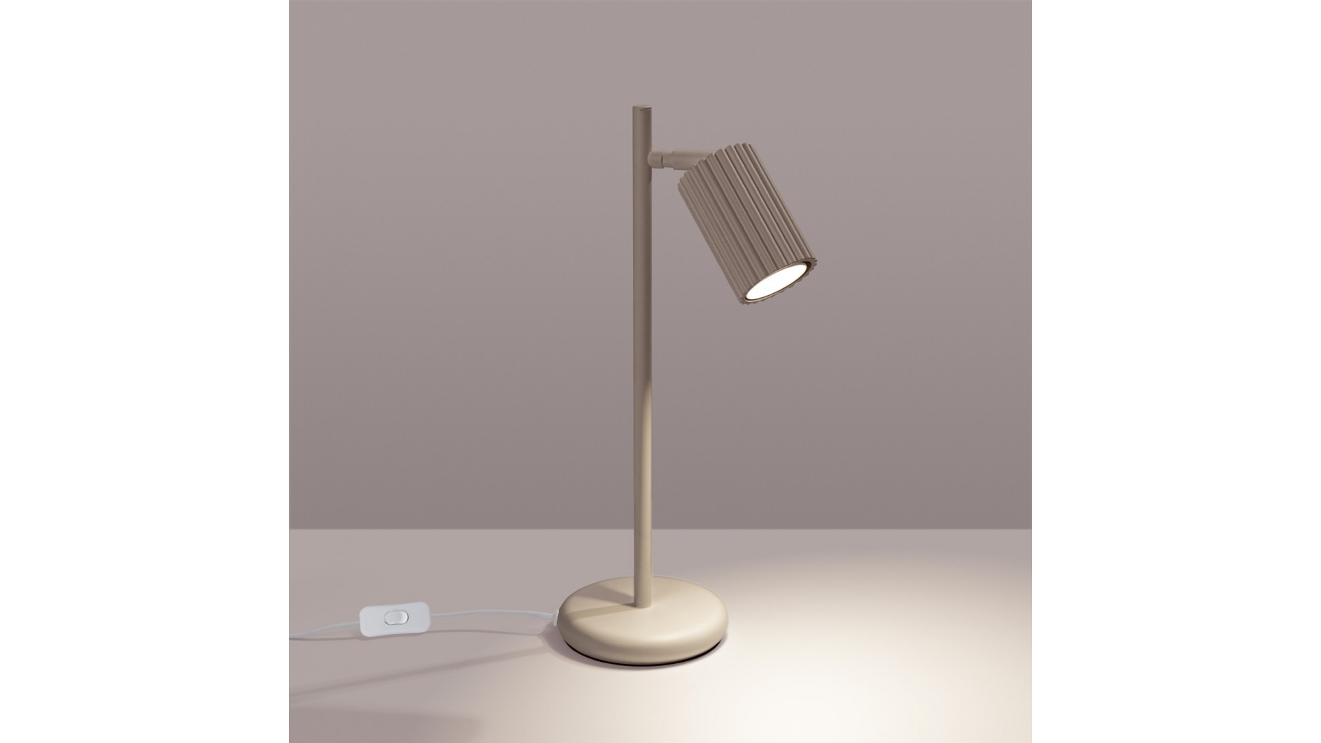 Lampa biurkowa KARBON taupe Sollux SL.1770