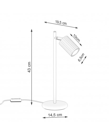 Lampa biurkowa KARBON taupe Sollux SL.1770