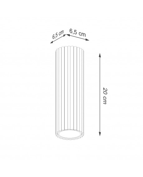 Plafon KARBON 20 taupe Sollux SL.1771