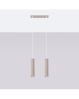 Lampa wisząca KARBON 2 taupe Sollux SL.1773