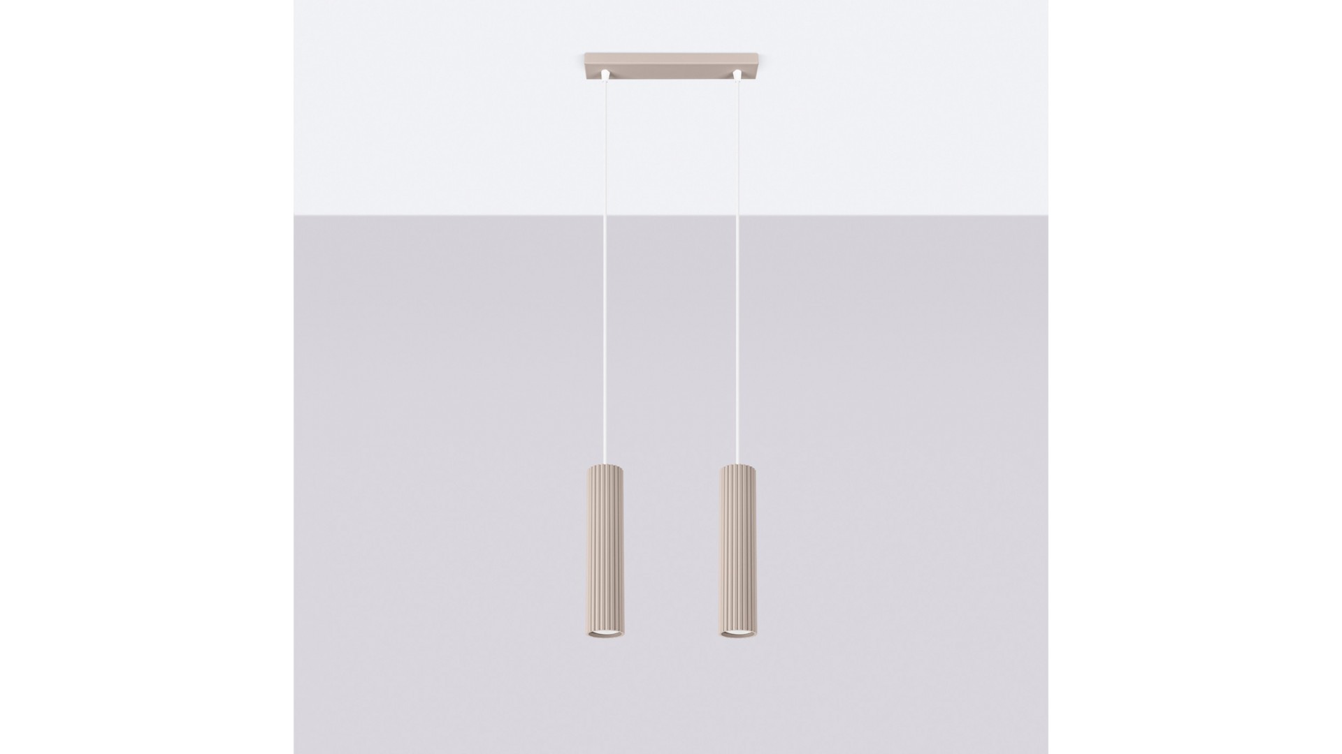 Lampa wisząca KARBON 2 taupe Sollux SL.1773