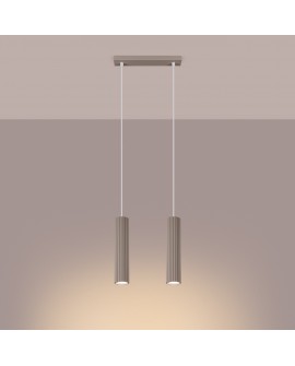 Lampa wisząca KARBON 2 taupe Sollux SL.1773