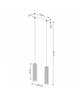 Lampa wisząca KARBON 2 taupe Sollux SL.1773