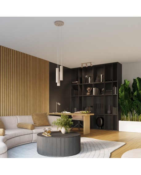 Lampa wisząca KARBON 2 taupe Sollux SL.1773