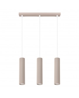 Lampa wisząca KARBON 3L taupe Sollux SL.1774