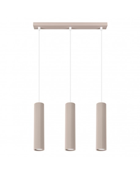 Lampa wisząca KARBON 3L taupe Sollux SL.1774