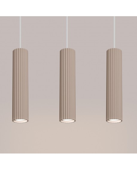 Lampa wisząca KARBON 3L taupe Sollux SL.1774
