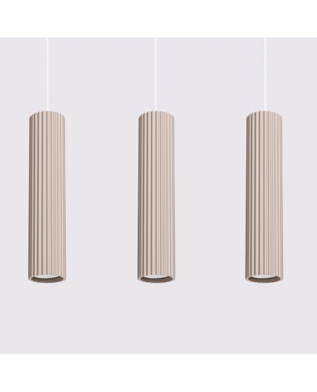 Lampa wisząca KARBON 3L taupe Sollux SL.1774