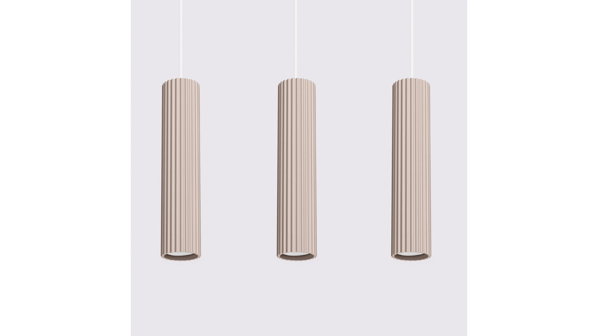 Lampa wisząca KARBON 3L taupe Sollux SL.1774