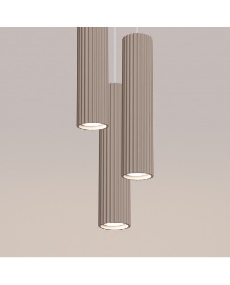Lampa wisząca KARBON 3P taupe Sollux SL.1775