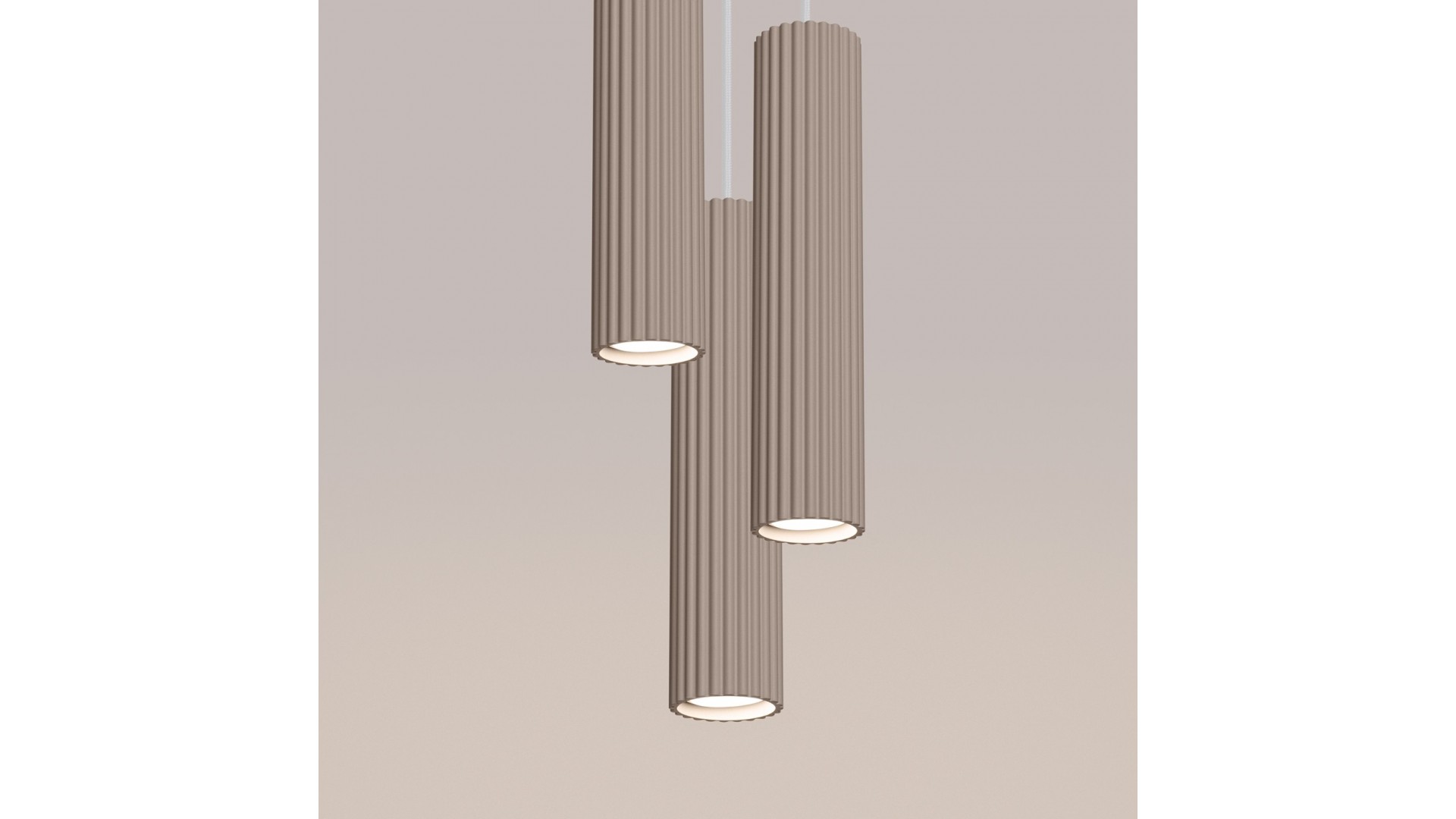 Lampa wisząca KARBON 3P taupe Sollux SL.1775