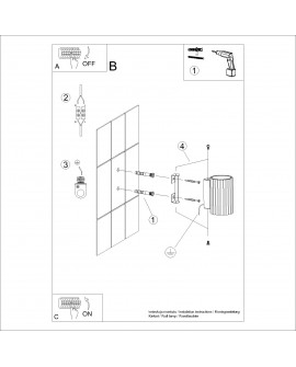 Kinkiet KARBON 10 taupe Sollux SL.1777