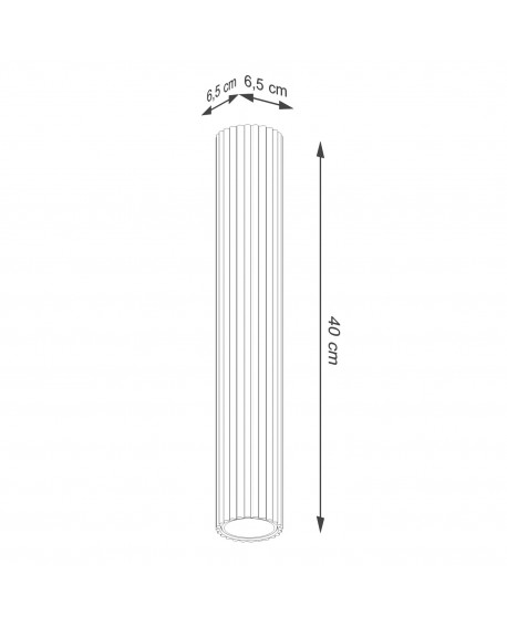 Plafon KARBON 30 taupe Sollux SL.1778