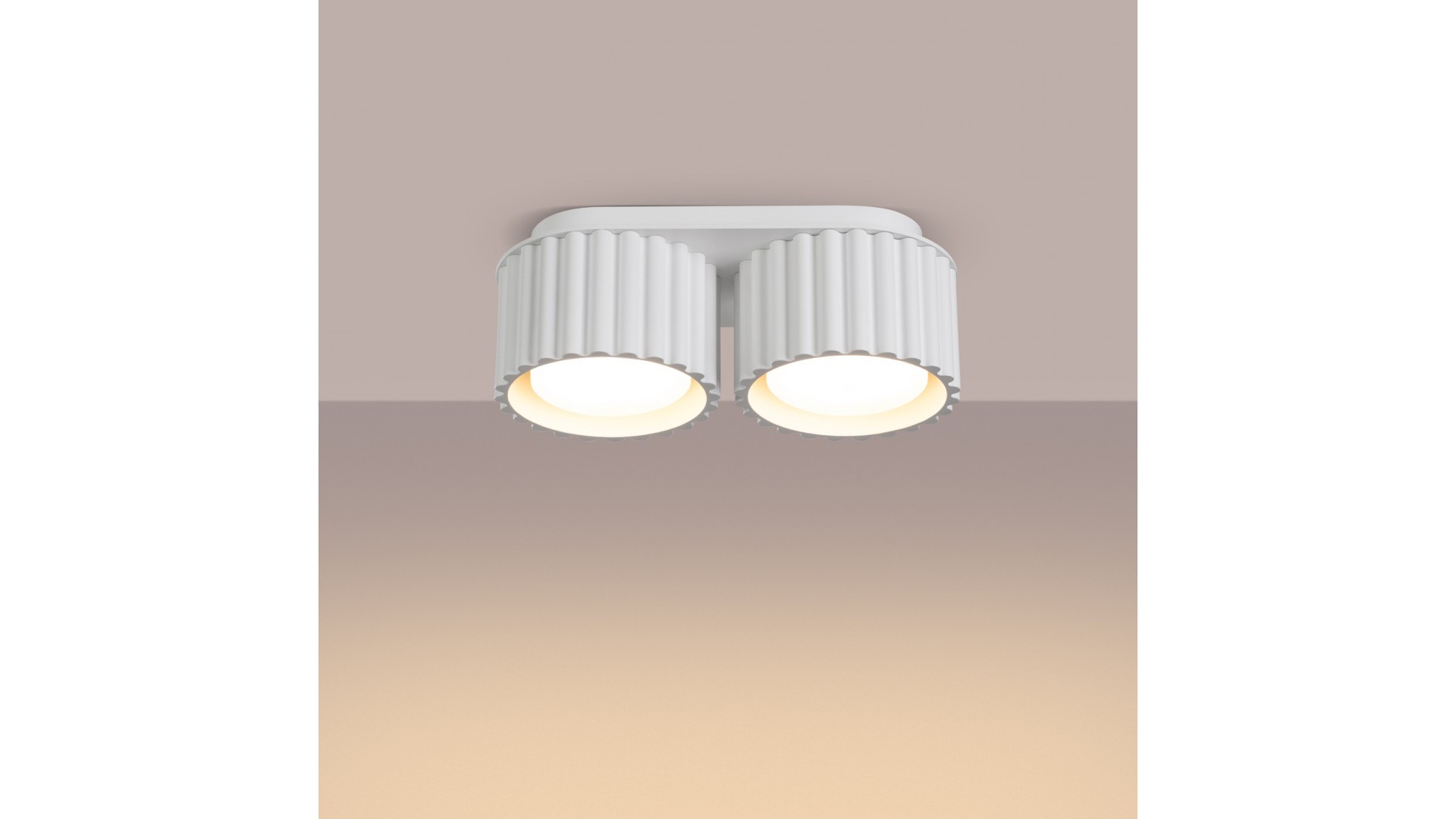 Plafon AURA 2 biały Gx53 Sollux SL.1783