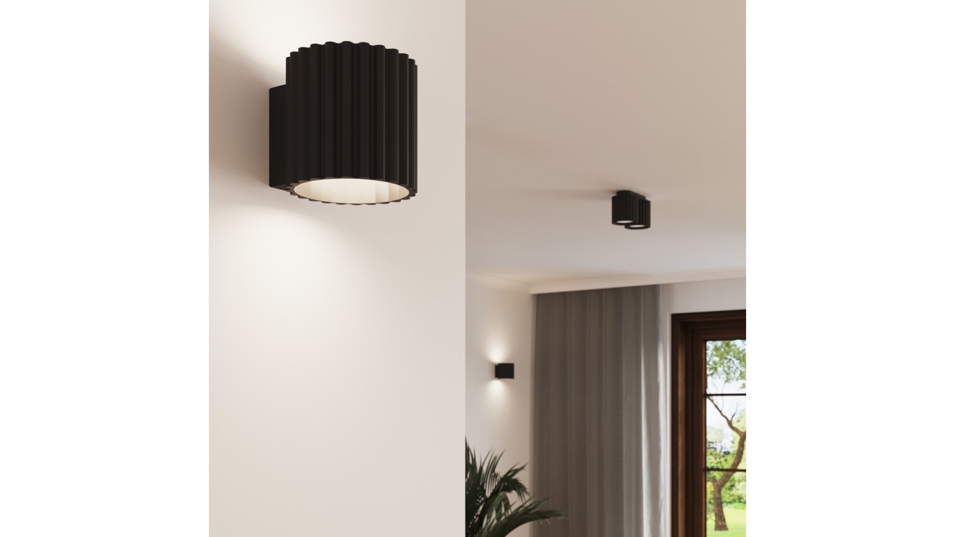 Plafon AURA 1 czarny GU10 Sollux SL.1784