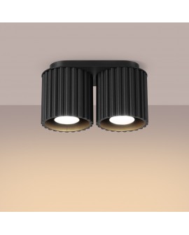 Plafon AURA 2 czarny GU10 Sollux SL.1785