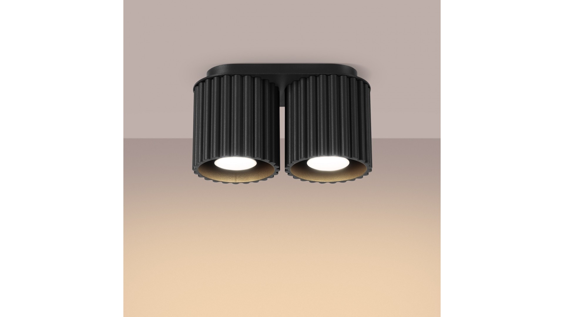 Plafon AURA 2 czarny GU10 Sollux SL.1785
