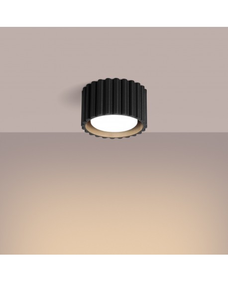 Plafon AURA 1 czarny Gx53 Sollux SL.1787