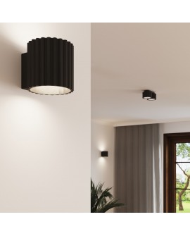 Plafon AURA 1 czarny Gx53 Sollux SL.1787