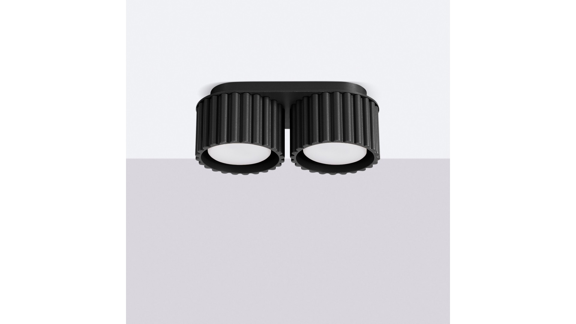 Plafon AURA 2 czarny Gx53 Sollux SL.1788