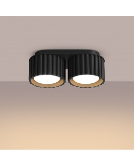 Plafon AURA 2 czarny Gx53 Sollux SL.1788