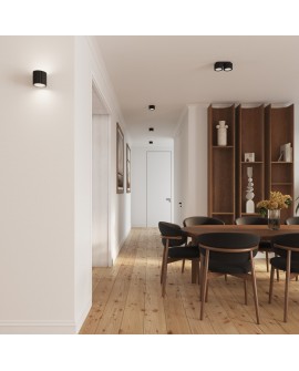 Plafon AURA 2 czarny Gx53 Sollux SL.1788